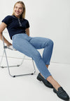 Anna Montana Angelica Jump in Slim 7/8 Jeans, Light Blue
