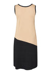 Aprico Paurora Colour Block Knit Midi Dress, Black