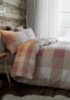 Appletree Ashford Check Cotton Duvet Cover Set, Natural