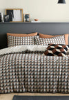 Appletree Jett Cotton Duvet Cover Set, Brown