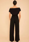 Atom Label Carbon Off The Shoulder Jumpsuit, Dark Chocolate Black