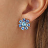 Dyrberg/Kern Aude Blue Solitaire Crystal Earrings, Gold