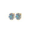 Dyrberg/Kern Aude Blue Solitaire Crystal Earrings, Gold