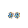Dyrberg/Kern Aude Blue Solitaire Crystal Earrings, Gold