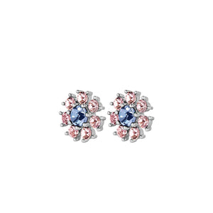 Dyrberg/Kern Aude Blue Solitaire Crystal Earrings, Silver
