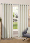 Aura Calvi Blackout Lined Luxury Eyelet Curtains, Ivory