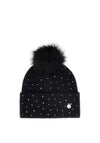Guess Rhinestone Bobble Hat, Black