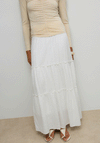 Vero Moda AWARE High Waist Cotton Midi Skirt, White