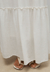 Vero Moda AWARE High Waist Cotton Midi Skirt, White