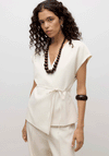 Vero Moda AWARE Vannah Tailored Waistcoat, Cream