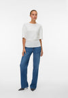Vero Moda AWARE Navaro Round Neck Top, White