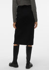 Vero Moda Hirse Split Leg Midi Skirt, Black