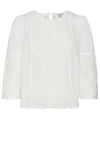 Vero Moda Broderie Cotton Top, Bright White