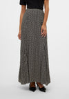 Vero Moda Aware Miranda Patterned Maxi Skirt, Black