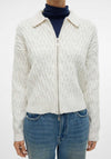 Vero Moda Aware Meffa Zipped Knit Cardigan, Cream