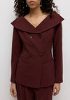 Vero Moda Aware Vivica Boat Neck Blazer, Burgundy