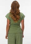 Vero Moda Aware Chanel V Neck Waistcoat, Green