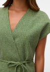 Vero Moda Aware Chanel V Neck Waistcoat, Green