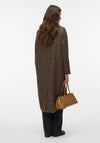 Vero Moda AWARE Capri High Neck Wool Coat, Brown Multi