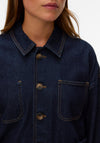 Vero Moda AWARE Lorina Oversized Denim Jacket, Dark Blue