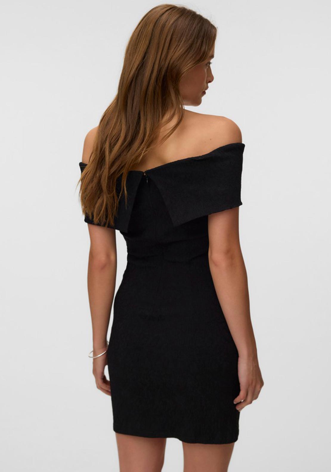 Vero Moda Aware Elliana Off Shoulder Mini Dress, Black