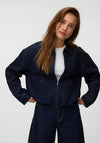 Vero Moda AWARE Berrie Denim Bomber Jacket, Dark Blue
