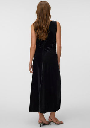 Vero Moda Aware Essence Velvet Midi Dress, Black