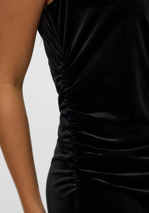 Vero Moda Aware Essence Velvet Midi Dress, Black