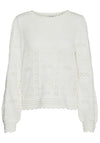 Vero Moda Jayla Round Neck Knit Sweater, Snow White