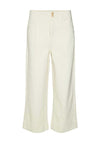 Vero Moda Rebecca Wide Leg Cropped Trousers, Ecru