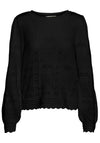 Vero Moda Jayla Round Neck Knit Sweater, Black