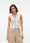 Vero Moda Aware Kendal Pinstripe Waistcoat, Oatmeal
