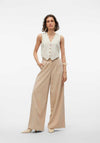 Vero Moda Aware Kendal Pinstripe Waistcoat, Oatmeal