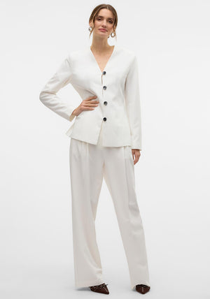 Vero Moda Aware Passi Wide Leg Trousers, White