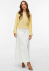 Vero Moda Cenna Aline Long Denim Skirt, White