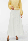 Vero Moda Cenna Aline Long Denim Skirt, White