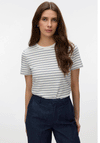Vero Moda Aware Vani Striped T-Shirt, White & Navy
