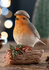 FLAT CAP ROBIN FIGURINE
