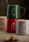 CHRISTMAS DOODLES MUGS SET  OF 4