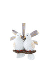 TWO TURTLE  DOVES HANGING ORNAMENT