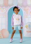 A Dee Girls Sissy Ice Cream Hoodie and Short Set, Blue Multi