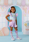 A Dee Girls Sia Ice Cream Frill Tee and Short Set, Blue Multi