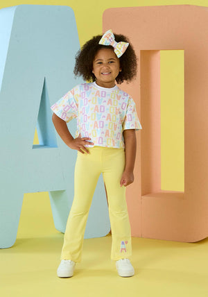 A Dee Samantha Tee and Flare Set, Yellow