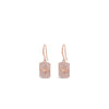 Absolute Disc Drop Earrings, Rose Gold & Pink
