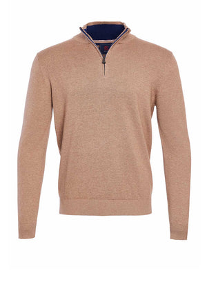 Andre Adare Quarter Zip Sweater, Brown