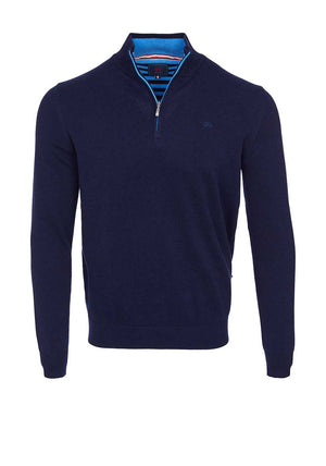 Andre Adare Quarter Zip Sweater, Navy