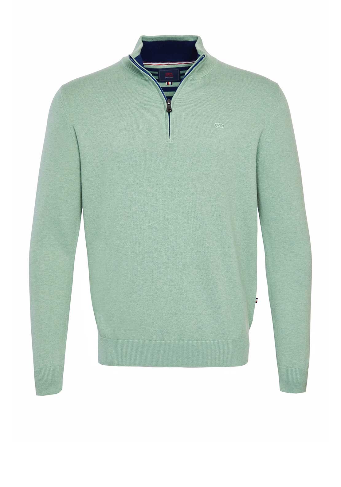Andre Adare Quarter Zip Sweater, Sage Green