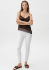 Vero Moda Julia Asymmetrical Lace Top, Brown