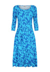Alquema Smash Pocket Crinkle Print Midi Dress, Blue