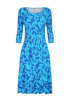 Alquema Smash Pocket Crinkle Print Midi Dress, Blue